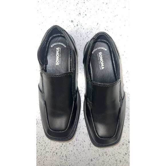 Sonoma Goods for Life Boys Black Slip-On Dress Shoes, Size 12M - Picture 2 of 7